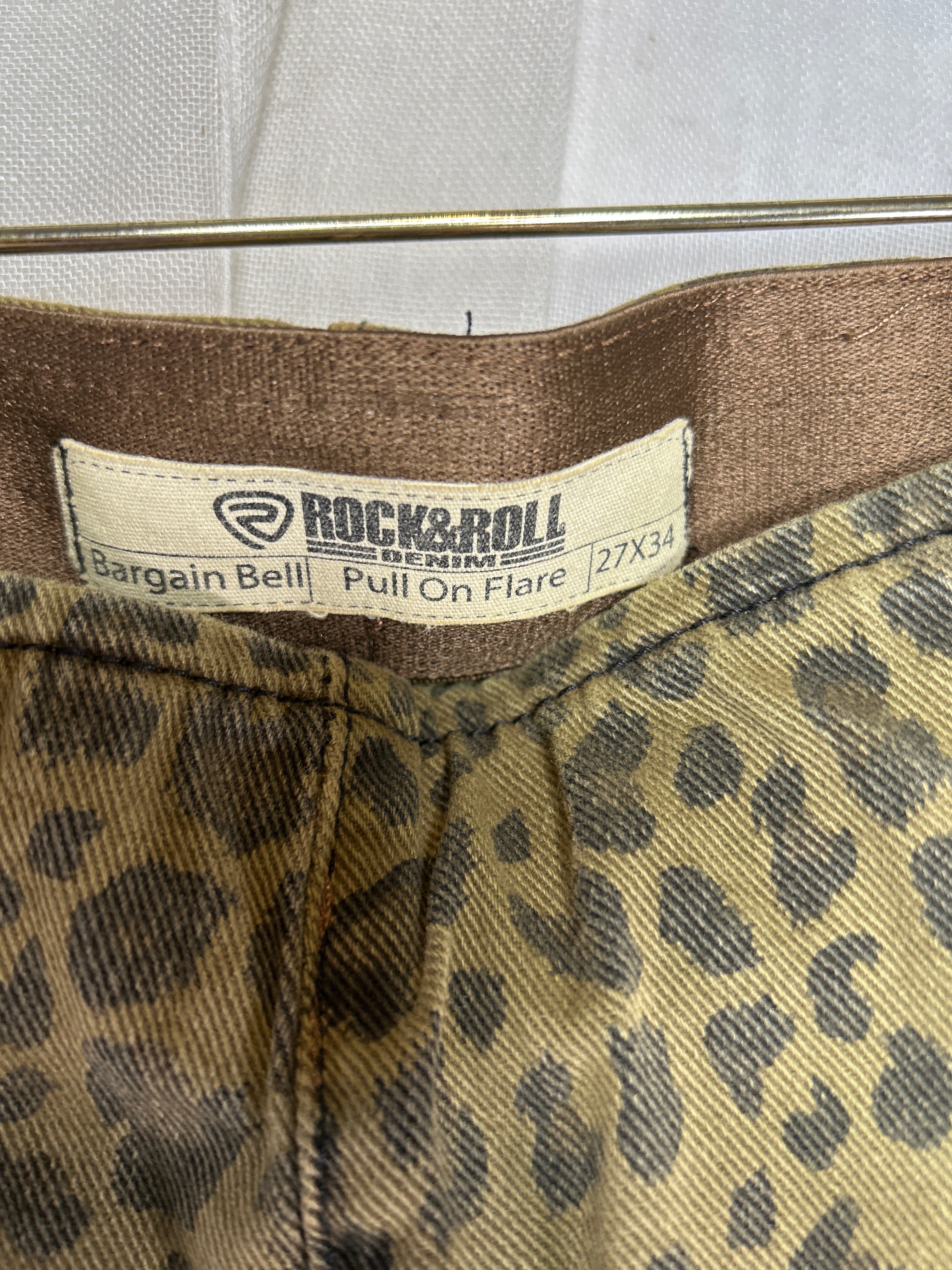 Rock & Roll Denim- Cheetah Pull on Flare 27x34